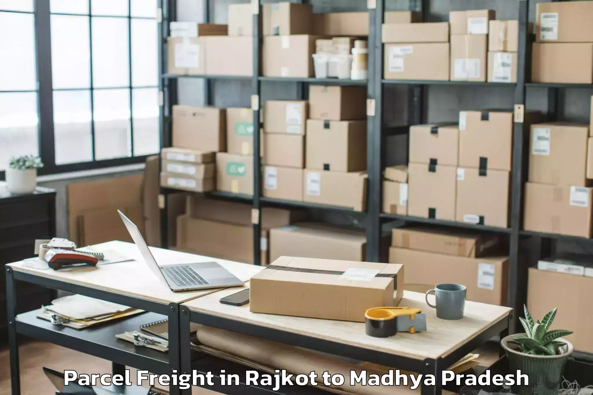 Trusted Rajkot to Pandhana Parcel Freight